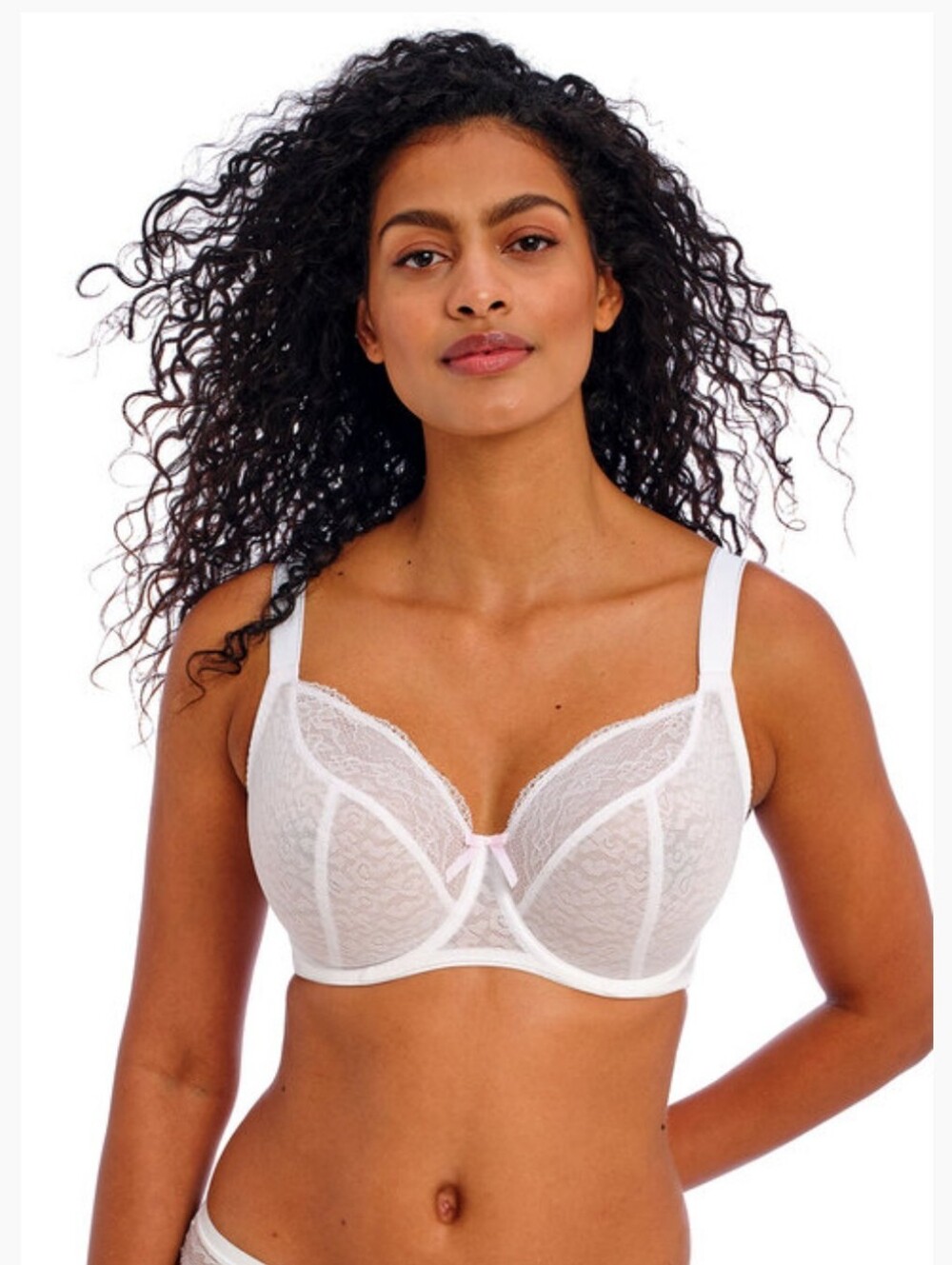 Freya Fancies White Bra - Clean White Mesh Detail